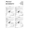 PIONEER SE-M285TV/XCN/EW Owners Manual PIONEER SE-M285TV/XCN/EW Owners Manual