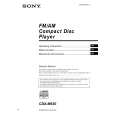 SONY CDX-M630 Owners Manual SONY CDX-M630 Owners Manual