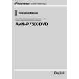 PIONEER AVH-P7500DVD/EW Owners Manual PIONEER AVH-P7500DVD/EW Owners Manual