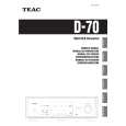 TEAC D70 Owners Manual TEAC D70 Owners Manual