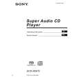 SONY SCDXE670 Owners Manual SONY SCDXE670 Owners Manual
