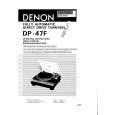 DENON DP-47F Owners Manual DENON DP-47F Owners Manual