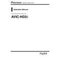 PIONEER AVIC-HD3-2/XU/RE Owners Manual PIONEER AVIC-HD3-2/XU/RE Owners Manual