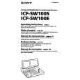 SONY ICF-SW100S Owners Manual SONY ICF-SW100S Owners Manual