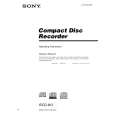 SONY RCDW3 Owners Manual SONY RCDW3 Owners Manual