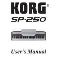 KORG SP-250 Owners Manual KORG SP-250 Owners Manual