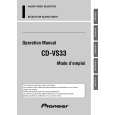 PIONEER CD-VS33 Owners Manual PIONEER CD-VS33 Owners Manual