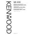 KENWOOD GE-930 Owners Manual KENWOOD GE-930 Owners Manual