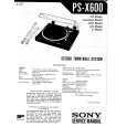 SONY PS-X600 Service Manual SONY PS-X600 Service Manual