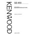 KENWOOD GE-850 Owners Manual KENWOOD GE-850 Owners Manual