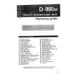 HITACHI D-980M Owners Manual HITACHI D-980M Owners Manual