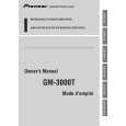 PIONEER GM3000T Owners Manual PIONEER GM3000T Owners Manual
