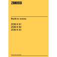 ZANUSSI ZOBK91X Owners Manual ZANUSSI ZOBK91X Owners Manual