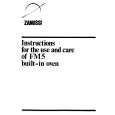 ZANUSSI FM5 Owners Manual ZANUSSI FM5 Owners Manual