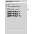 PIONEER DEH-P3600MP/X1P/EW Owners Manual PIONEER DEH-P3600MP/X1P/EW Owners Manual