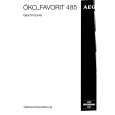 AEG FAV485D Owners Manual AEG FAV485D Owners Manual