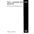 AEG LAV605ELEC Owners Manual AEG LAV605ELEC Owners Manual