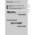 PIONEER DEH-P740MP Owners Manual PIONEER DEH-P740MP Owners Manual
