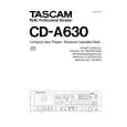 TEAC CD-A630 Owners Manual TEAC CD-A630 Owners Manual