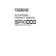 YAMAHA SPX1000 Owners Manual YAMAHA SPX1000 Owners Manual