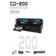 GEMINI CD-200 Owners Manual GEMINI CD-200 Owners Manual