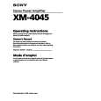 SONY XM-4045 Owners Manual SONY XM-4045 Owners Manual