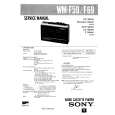 SONY WM-F69 Service Manual SONY WM-F69 Service Manual