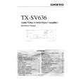 ONKYO TXSV636 Owners Manual ONKYO TXSV636 Owners Manual