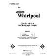 WHIRLPOOL MW8200XL2 Parts Catalog WHIRLPOOL MW8200XL2 Parts Catalog