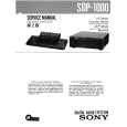 SONY SDP1000 Service Manual SONY SDP1000 Service Manual