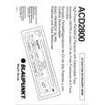 BLAUPUNKT ACD2800 Owners Manual BLAUPUNKT ACD2800 Owners Manual