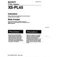 SONY XS-PL45 Owners Manual SONY XS-PL45 Owners Manual