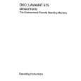 AEG LAV675w Owners Manual AEG LAV675w Owners Manual