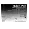 YAMAHA K-720 Owners Manual YAMAHA K-720 Owners Manual