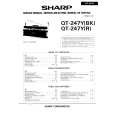 SHARP QT247Y Service Manual SHARP QT247Y Service Manual