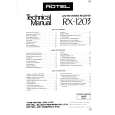 ROTEL RX-1203 Service Manual ROTEL RX-1203 Service Manual