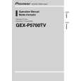 PIONEER GEX-P5700TV Owners Manual PIONEER GEX-P5700TV Owners Manual