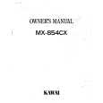 KAWAI MX854CX Owners Manual KAWAI MX854CX Owners Manual