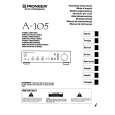 PIONEER A105 Owners Manual PIONEER A105 Owners Manual
