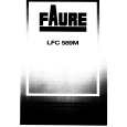 FAURE LFC589M Owners Manual FAURE LFC589M Owners Manual