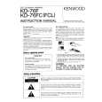 KENWOOD KD-76F Owners Manual KENWOOD KD-76F Owners Manual