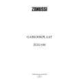 ZANUSSI ZGG644INC Owners Manual ZANUSSI ZGG644INC Owners Manual