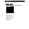 ROLAND PA-80 Owners Manual ROLAND PA-80 Owners Manual