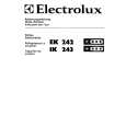 ELECTROLUX IK243 Owners Manual ELECTROLUX IK243 Owners Manual