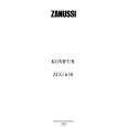 ZANUSSI ZCG630W Owners Manual ZANUSSI ZCG630W Owners Manual