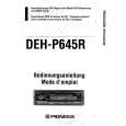 PIONEER DEH-P645R/EW Owners Manual PIONEER DEH-P645R/EW Owners Manual