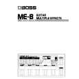 BOSS ME-8 Owners Manual BOSS ME-8 Owners Manual