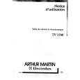 ARTHUR MARTIN ELECTROLUX TV3700N Owners Manual ARTHUR MARTIN ELECTROLUX TV3700N Owners Manual