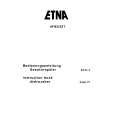 ETNA AFI8525ZT/E01 Owners Manual ETNA AFI8525ZT/E01 Owners Manual