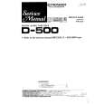 PIONEER D-500 Service Manual PIONEER D-500 Service Manual